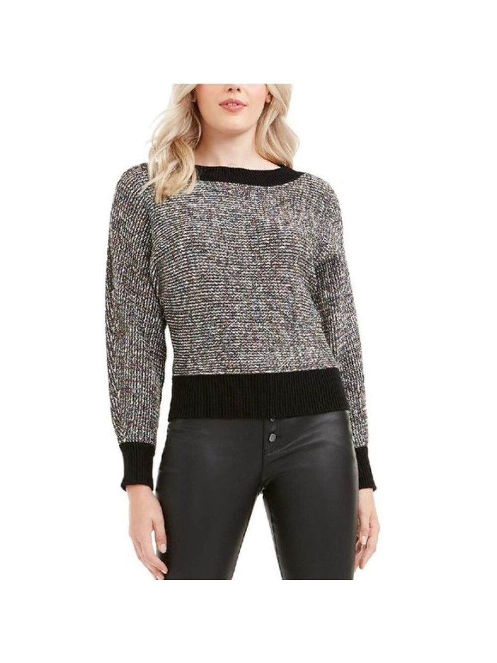 Bar III Metallic Dolman-Sleeve Sweater